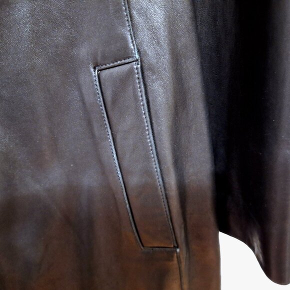 Danier Black Leather Coat with winter lining size 6-8 - Picture 12 of 15